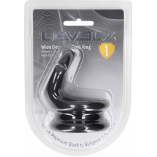 Levelz By Shots Plats dubultais O silikona erekcijas gredzens - L - melns