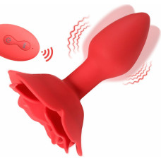 B - Series Cute Rose rotating anal plug