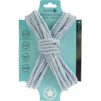 Ouch! Polyester Bondage Rope - 32.8 ft / 10 m - Powder Blue