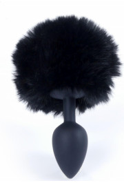 B - Series Heavyfun Plug-Jewellery Silicon PLUG - Bunny Tail - Black