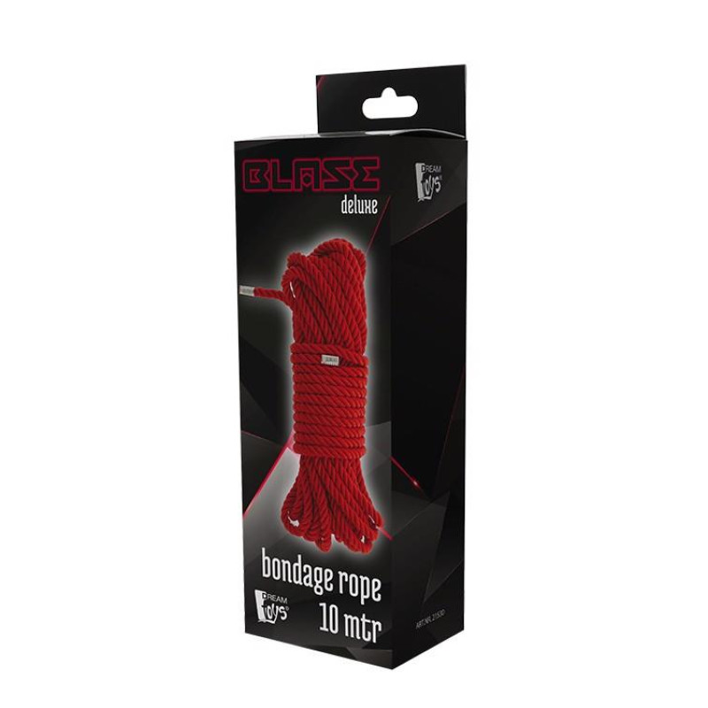 Dream Toys BLAZE DELUXE BONDAGE ROPE 10M RED