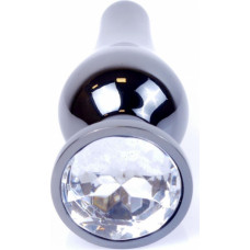 B - Series Heavyfun Plug-Jewellery Dark Silver BUTT PLUG- Clear