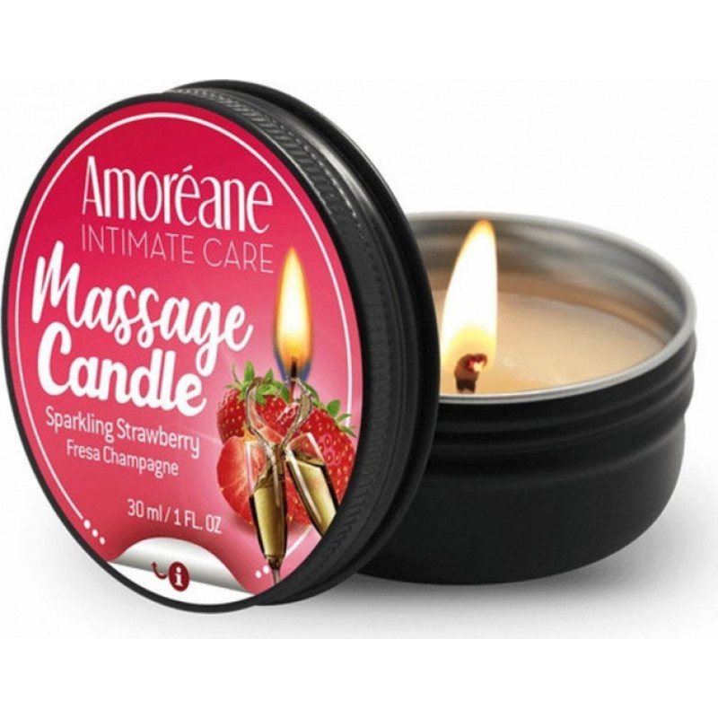 Amoreane Świeca- Massage Candle Sparkling Strawberry 30ml