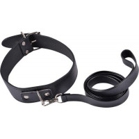 Power Escorts Kinky collar black  collar with leash  adjustable