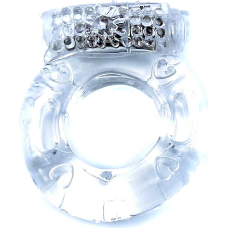 B - Series Easylove Pierścień-Vibrating CockRing Clear