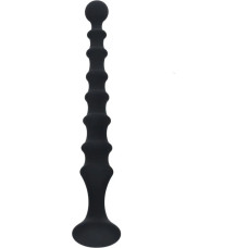 Levelz Ribbed Silicone Flared Anal Probe - Black