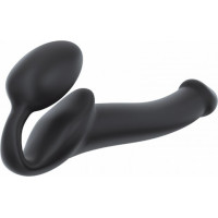 Strap-On-Me SEMI-REALISTIC BENDABLE STRAP-ON BLACK - M