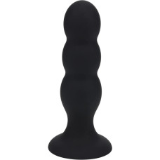 Levelz Tri Rattle Liquid Silicone Anal Plug - L - Black