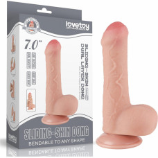 Lovetoy 7'' Sliding Skin Dual Layer Dong Flesh