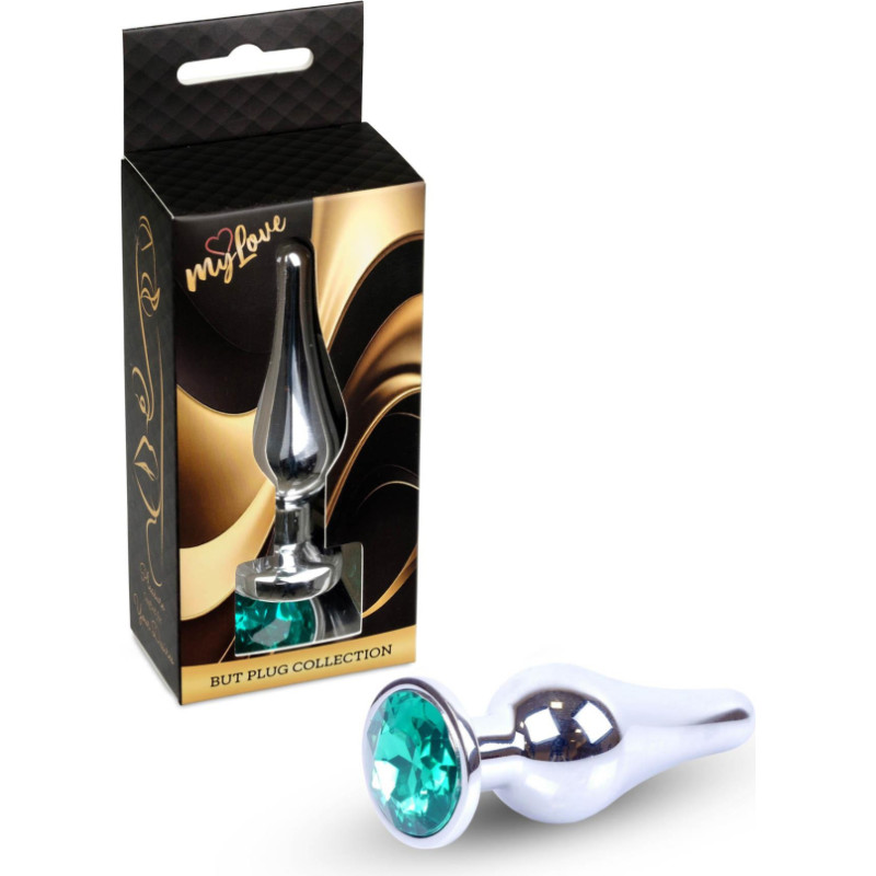 Mylove Toys - Jewellery Silver BUTT PLUG- Green