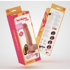Crushious Inviktus Vibe — Vibrador Rotatorio un Calentador de Silicona Líquida — 8,5/22 cm — Carne