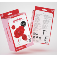 Crushious Giulietta — Plug Anal Rosa Rotatorio ar Control Remoto — Rojo