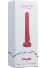 Lovense Gravity - ar lietotni vadāms automātisks vibrējošs dildo - sarkans