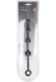 Levelz By Shots Izliektas silikona anālās pērlītes - melnas