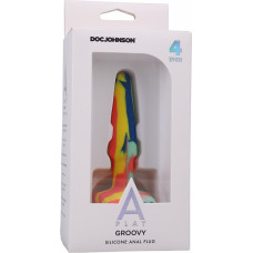 Doc Johnson „Groovy“ – silikoninis analinis kamštelis – 10 cm