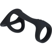 Levelz Tri O Silicone Shaft Cock and Ball Ring - Black