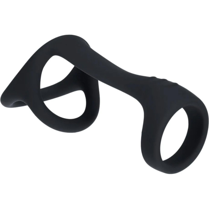 Levelz Tri O Silicone Shaft Cock and Ball Ring - Black