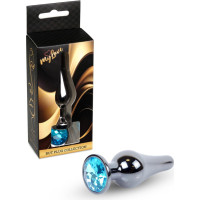 Mylove Toys - Jewellery Dark Silver BUTT PLUG- Light Blue