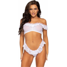 Leg Avenue Off The Shoulder Crop Top and Thong Panty