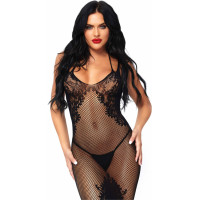 Leg Avenue Strap Halter Dress with Faux Lace Up Back