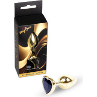 Mylove Toys - Jewellery Gold  Heart PLUG- Black