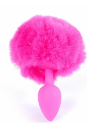 B - Series Heavyfun Plug-Jewellery Silicon PLUG - Bunny Tail - Pink