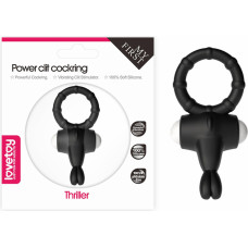 Lovetoy Power Clit Silicone Cockring Black