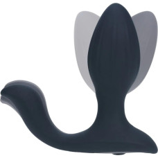 Levelz Vibrating and Rotating Silicone Anal Plug with Ball Stimulator - Black
