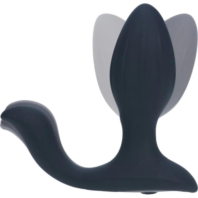 Levelz Vibrating and Rotating Silicone Anal Plug with Ball Stimulator - Black
