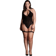Le Désir Metis XVI - Body with Garters and Crossed Neckline - Plus Size