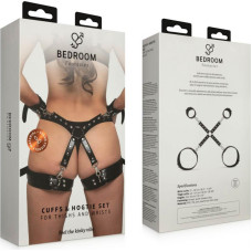 Bedroom Fantasies - Bondage Cross
Wrist and Leg Cuffs Black