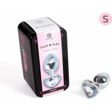 Secret Play CLEAR CRYSTAL HEART METAL BUTT PLUG