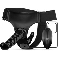 Easytoys Fetish Collection - Vibrating Strap-On Set - Black
