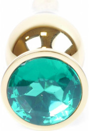 B - Series Heavyfun Plug-Jewellery Gold BUTT PLUG- Green