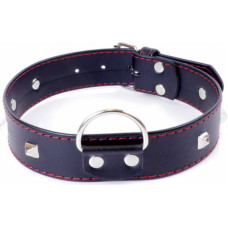 Fetish B - Series Collar with studs 3 cm Red Line