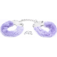 Fantasy Metal handcuffs with purple furry