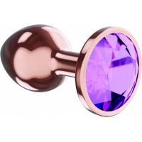 Lola Games Plug-Butt Plug Diamond Amethyst Shine L Rose Gold