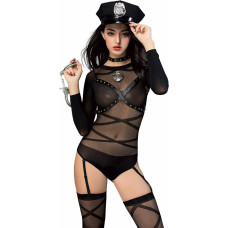 Paris Hollywood POLICE OUTFIT 5 PCS BLACK TU (Size: TU)