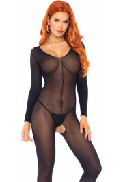 Leg Avenue Long Sleeves Bodystocking Black