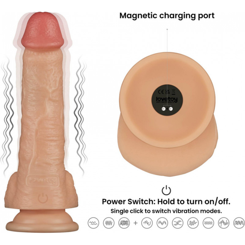 Lovetoy 8'' Vibrating Power Basics Cock