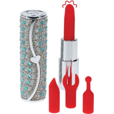 Lovense Tiffany - Lipstick Vibrator with 4 Attachments - Blue