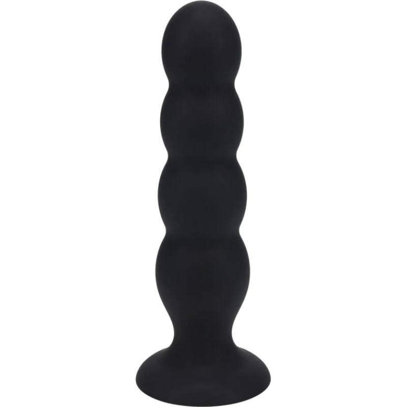 Levelz Quad Rattle Liquid Silicone Anal Plug - XL - Black