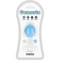 Lovetoy Gemoria Silicone Butt Plug (Glow-In-The-Dark) - blue