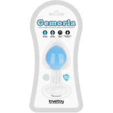 Lovetoy Gemoria Silicone Butt Plug (Glow-In-The-Dark) - blue