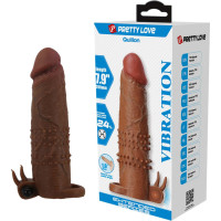 Pretty Love Quillon – 20 cm Vibrating Penis Sleeve Brown