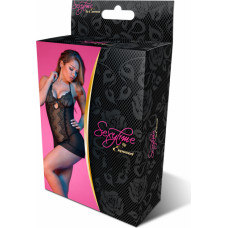 Magic Silk Комплект из ночной рубашки и стрингов — L/XL — чёрный