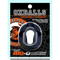 Oxballs Big-D - Lielāks Izliekts Dzimumlocekļa Gredzens ar Kāta Satvērējiem - Melns