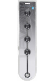 Levelz By Shots Apaļas silikona anālās bumbiņas - L - 40 mm - melnas