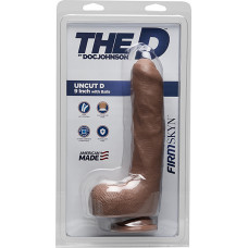 Doc Johnson Neapkirptas D - realistiškas FIRMSKYN dildo su kamuoliukais - 9 / 22 cm