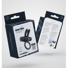 Crushious Nacho - Anillo Vibrador con Control Remoto - Negro